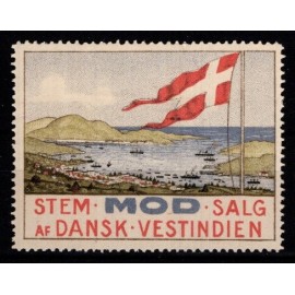 1917 - Dansk Vestindien - Mærkat mod salg - Ustemplet.